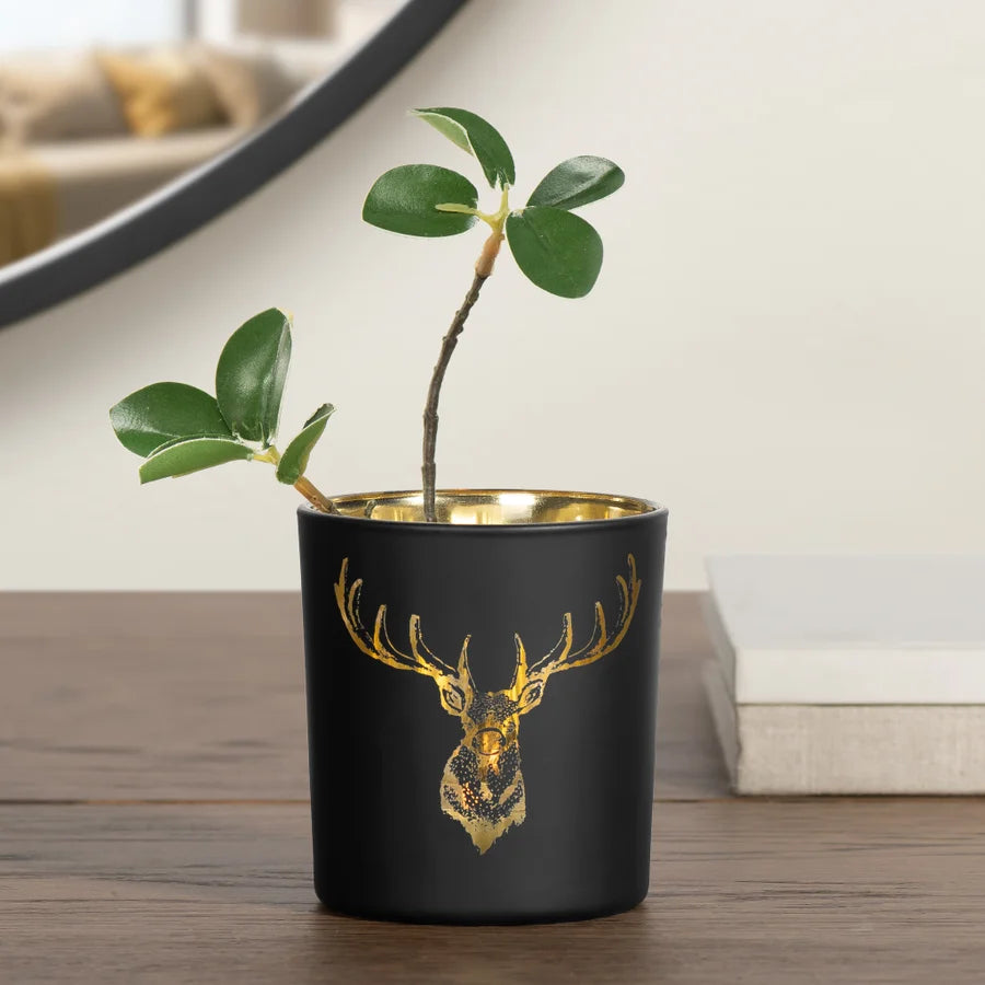 Stag Head Silhouette Vase - Small