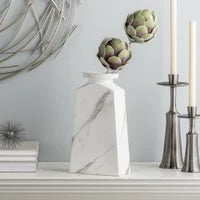 Load image into Gallery viewer, Aris Marble Ceramic Urn Vase - Medium
