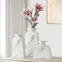 Load image into Gallery viewer, Aris Marble Ceramic Urn Vase - Large
