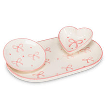 Load image into Gallery viewer, Small Heart Dish With Bows
