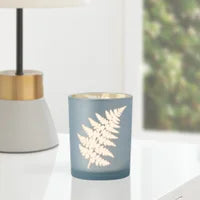 Load image into Gallery viewer, Stone Blue Fern Hurricane Vase
