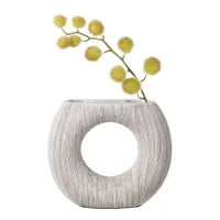 Load image into Gallery viewer, Alma Etched Patina Donut Vase - Round
