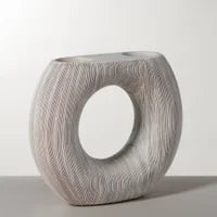 Load image into Gallery viewer, Alma Etched Patina Donut Vase - Round
