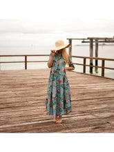 Load image into Gallery viewer, Cotton Maxi Boho Dress - Between Sea &amp; Sky
