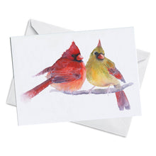 Load image into Gallery viewer, Oladesign - Greeting Card - Coupling - Red Cardinals Birds
