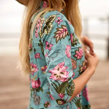 Load image into Gallery viewer, Cotton Maxi Boho Dress - Between Sea &amp; Sky
