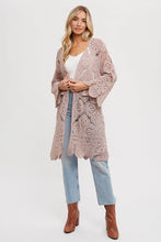 Load image into Gallery viewer, Crochet Lace Cardigan - Latte
