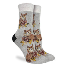 Load image into Gallery viewer, Good Luck Sock - Women's Book Owl Socks
