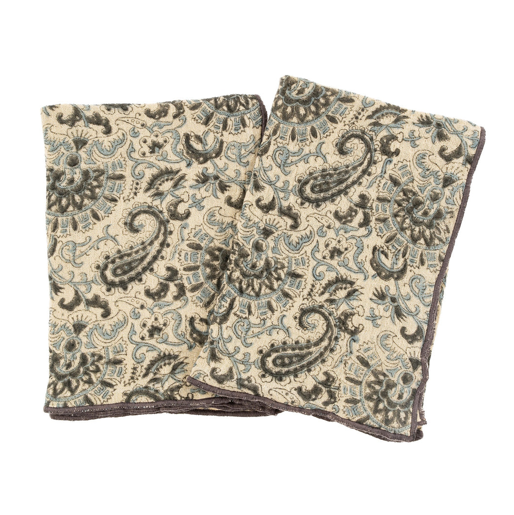 Marin Block Print Tea Towels S/2