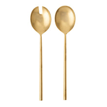 Load image into Gallery viewer, Tides Salad Servers S/2 Tumbled Gold
