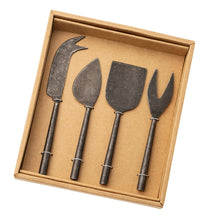 Load image into Gallery viewer, Tides Cheese Knives S/4 Tumbled Black
