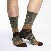 Load image into Gallery viewer, Good Luck Sock - Men's Dinosaur Fossil Layers Socks

