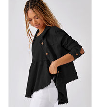 Load image into Gallery viewer, Jayla Linen Blend Jacket - Black
