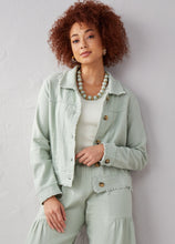 Load image into Gallery viewer, Jayla Linen Blend Jacket - Sage
