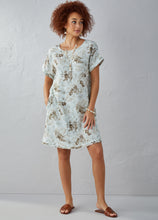 Load image into Gallery viewer, Silver Floral Shift Dress
