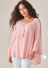 Load image into Gallery viewer, Peony Peasant Tunic
