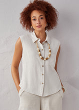 Load image into Gallery viewer, Sleeveless Slub Dress Shirt
