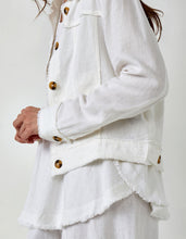 Load image into Gallery viewer, Jayla Linen Blend Jacket - White
