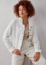 Load image into Gallery viewer, Jayla Linen Blend Jacket - White

