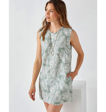 Load image into Gallery viewer, Ithaca Linen Print Shift Dress - Sage
