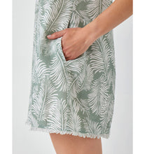 Load image into Gallery viewer, Ithaca Linen Print Shift Dress - Sage
