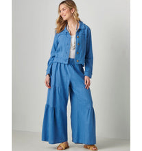 Load image into Gallery viewer, Jayla Linen Blend Jacket - Blue
