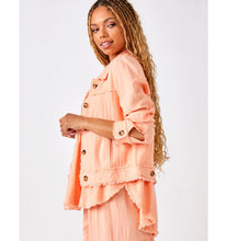 Load image into Gallery viewer, Jayla Linen Blend Jacket - Peach
