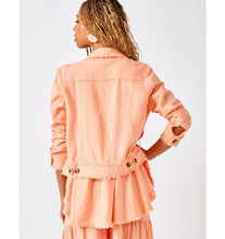 Load image into Gallery viewer, Jayla Linen Blend Jacket - Peach
