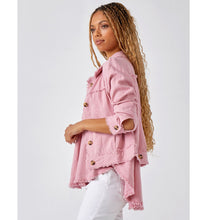 Load image into Gallery viewer, Jayla Linen Blend Jacket - Dusty Rose

