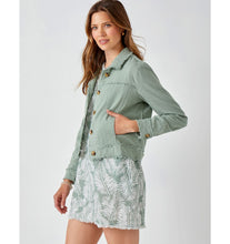 Load image into Gallery viewer, Jayla Linen Blend Jacket - Sage
