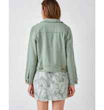 Load image into Gallery viewer, Jayla Linen Blend Jacket - Sage
