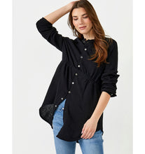 Load image into Gallery viewer, Emily Cotton Gauze Everyday Tunic - Black
