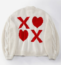 Load image into Gallery viewer, Chunky XOXO Knit Cardigan Off-White
