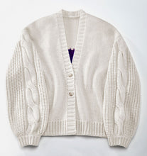 Load image into Gallery viewer, Chunky Club Haus Knit Cardigan White

