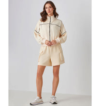 Load image into Gallery viewer, Mock Neck Dolman Zip Jacket - White
