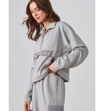 Load image into Gallery viewer, Relaxed Mock Neck Jacket - Grey Melange
