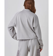 Load image into Gallery viewer, Relaxed Mock Neck Jacket - Grey Melange
