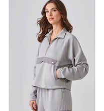Load image into Gallery viewer, Relaxed Mock Neck Jacket - Grey Melange
