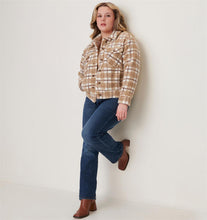 Load image into Gallery viewer, Sherpa Jacket - Tan Plaid
