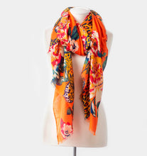 Load image into Gallery viewer, Tiger Print Scarf - Orange
