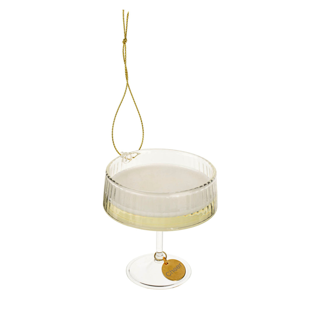 Christmas Cocktails - Champagne Coupe Holiday Ornament