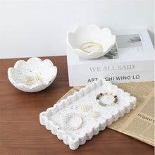 Load image into Gallery viewer, White Bowl W/Scallop Marble
