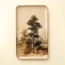 Load image into Gallery viewer, Woodland Mist Decorative Enameled Tray
