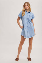 Load image into Gallery viewer, Bluivy - Denim Shirt Mini Dress
