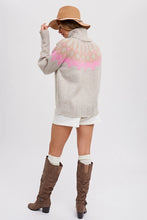 Load image into Gallery viewer, Bonnie Fair Isle Sweater - Oatmeal/Pink
