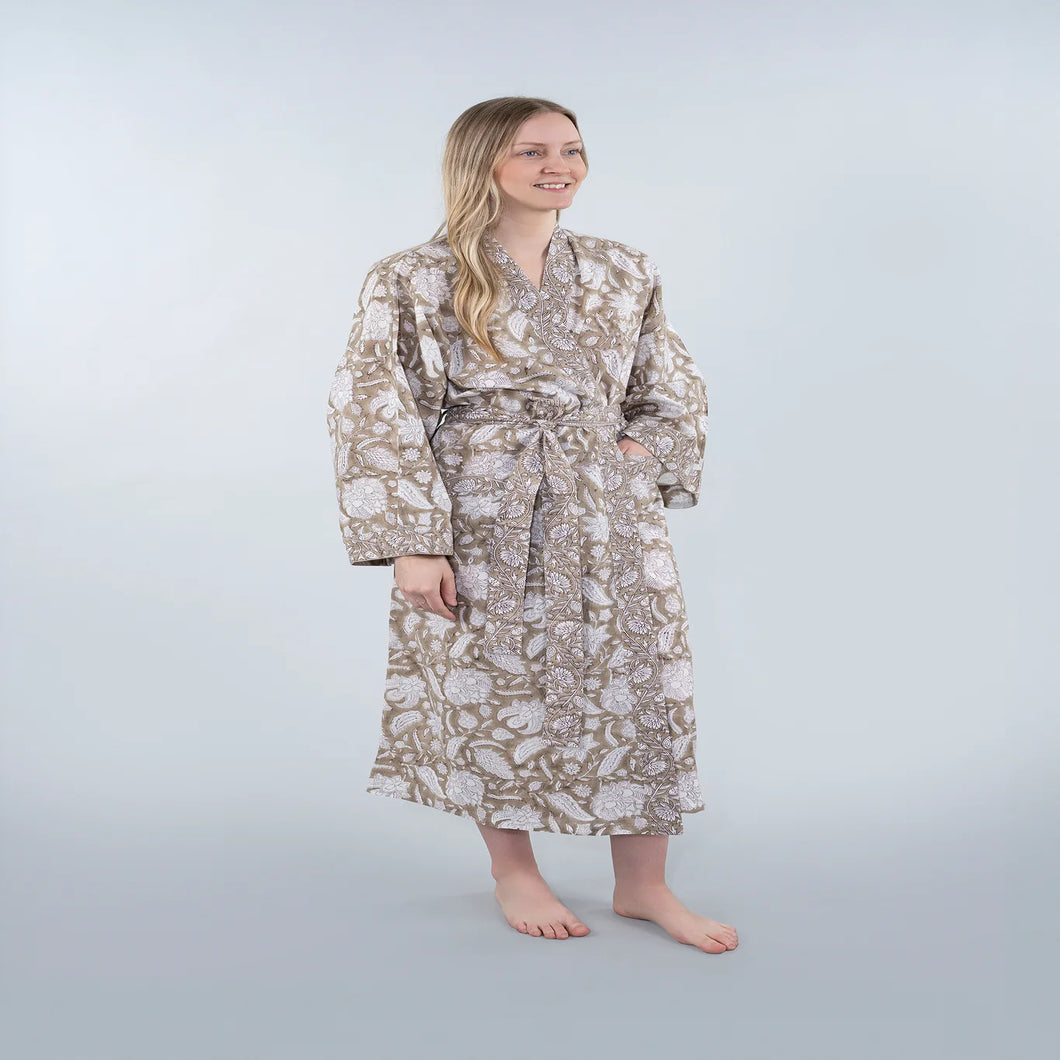 Sable Block Print Kimono