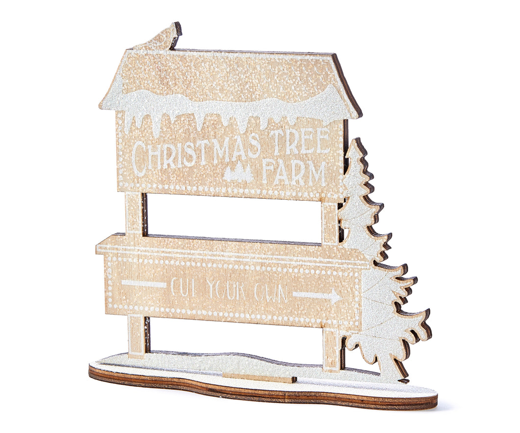 Wood Christmas Tree Farm Sign