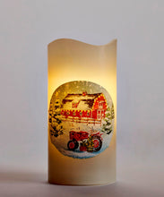Load image into Gallery viewer, Holiday Projection Candle W/Timer - Farm
