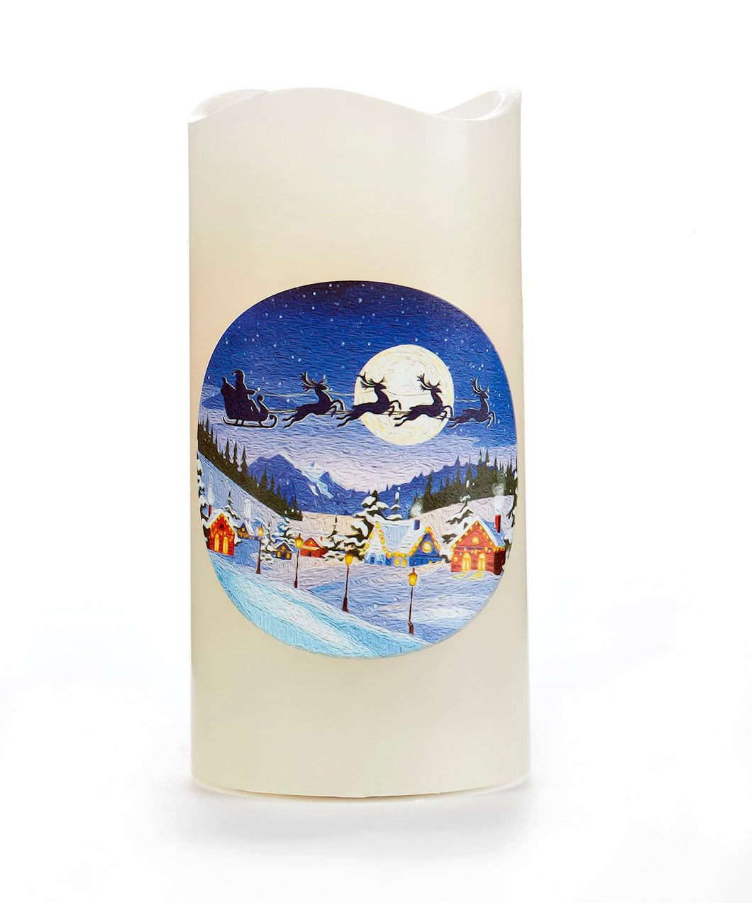 Holiday Projection Candle W/Timer - Starry Night