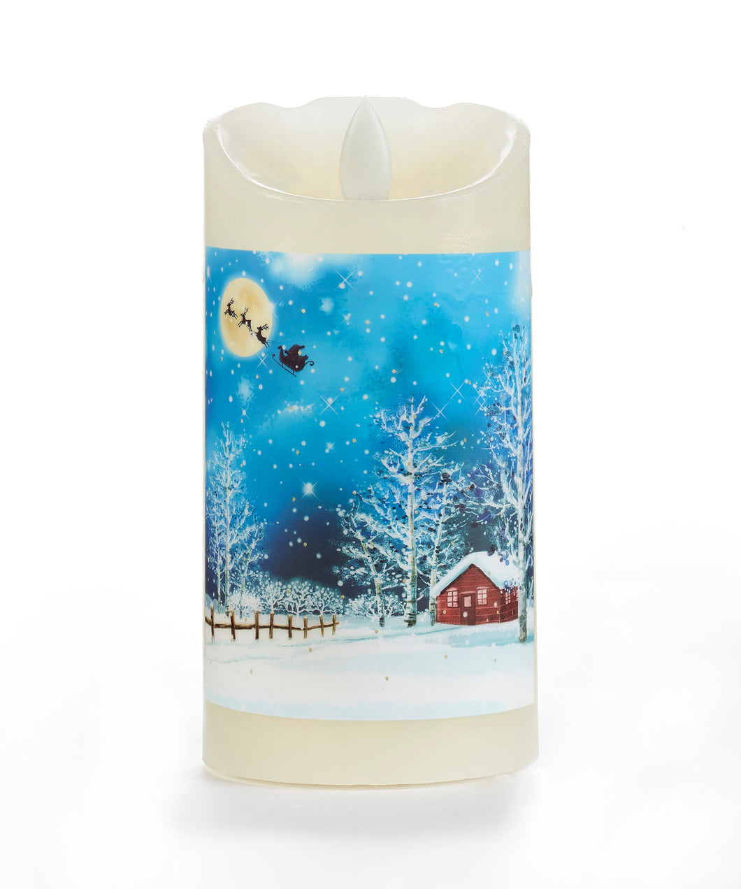 Fiber Optic LED Candle W/Timer - Starry Night